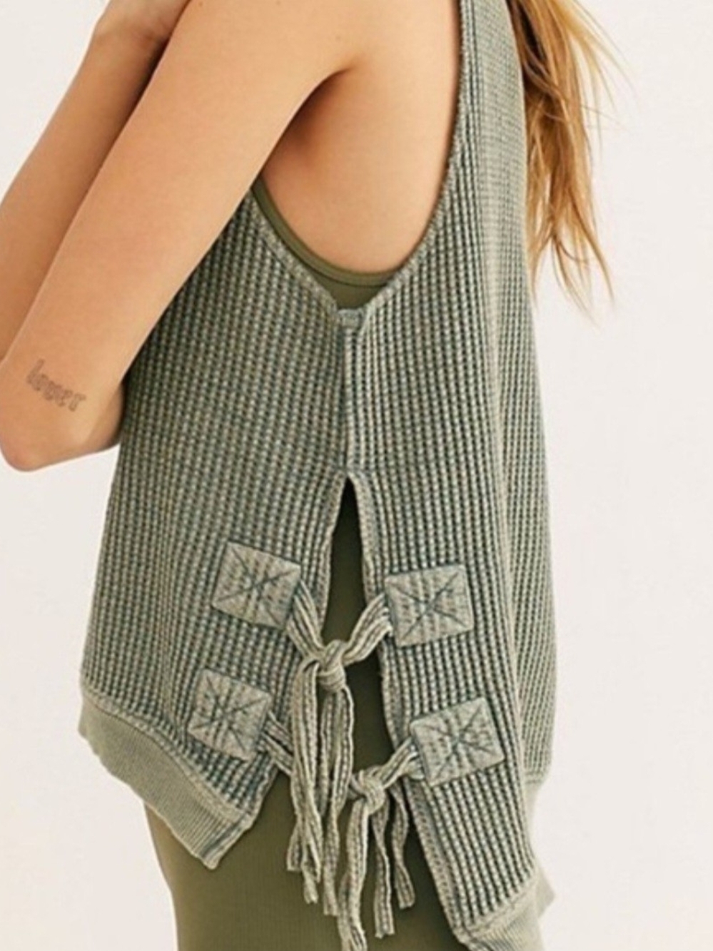NWOT Fate Knit Tank with Side Ties